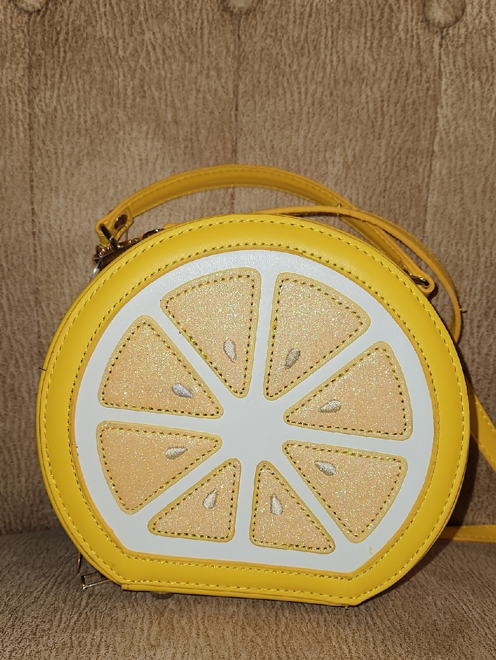 Yellow Citrus Slice Crossbody Bag - Women’s Cute Fruit Design